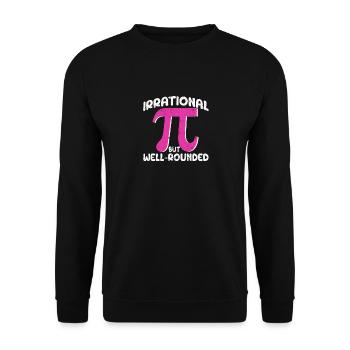 Pi Day Irrational aber gut gerundet Mathematik Fan - Unisex Pullover - Schwarz - Vorne - Alina (178cm) & Michal (187cm)