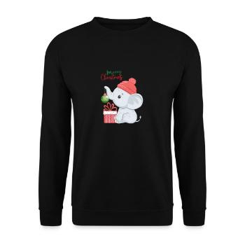 Babys 1st Christmas - Unisex Sweatshirt - black - Front - Alina (178cm) & Michal (187cm)