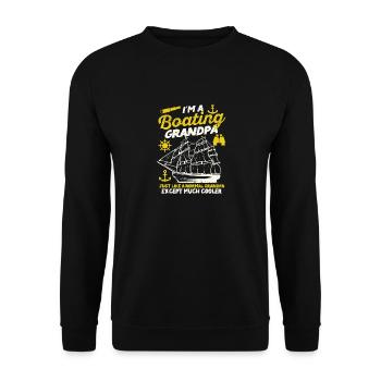 I'm a boating grandpa Funny Sailing Sailing - Unisex Sweatshirt - black - Front - Alina (178cm) & Michal (187cm)