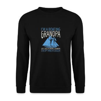 I'm a boating grandpa Funny Sailing Sailing - Unisex Sweatshirt - black - Front - Alina (178cm) & Michal (187cm)