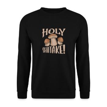 Holy Shiitake! Fungus Mycologist - Unisex Sweatshirt - black - Front - Alina (178cm) & Michal (187cm)