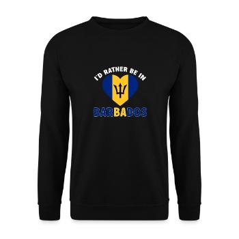 Barbados flag Barbadian bayan - Unisex Sweatshirt - black - Front - Alina (178cm) & Michal (187cm)