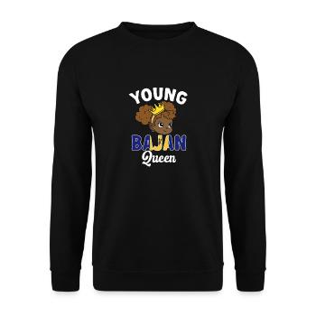 Barbados Flagge Barbadier Bajan - Unisex Pullover - Schwarz - Vorne - Alina (178cm) & Michal (187cm)