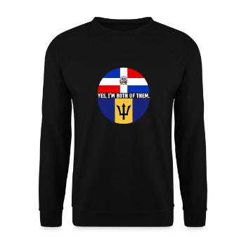 Barbados Flagge Barbadier Bajan - Unisex Pullover - Schwarz - Vorne - Alina (178cm) & Michal (187cm)