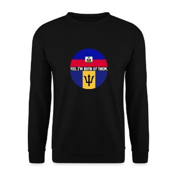 Barbados flag Barbadian bayan - Unisex Sweatshirt - black - Front - Alina (178cm) & Michal (187cm)