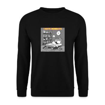 Morning grouch - I hate montage - Unisex Sweatshirt - black - Front - Alina (178cm) & Michal (187cm)