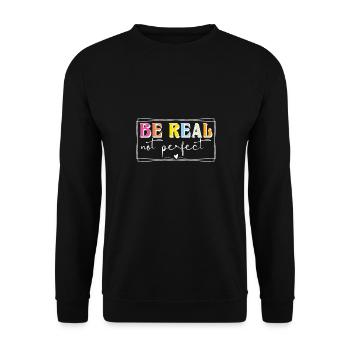 Stolzer amerikanischer Cousin - Unisex Pullover - Schwarz - Vorne - Alina (178cm) & Michal (187cm)