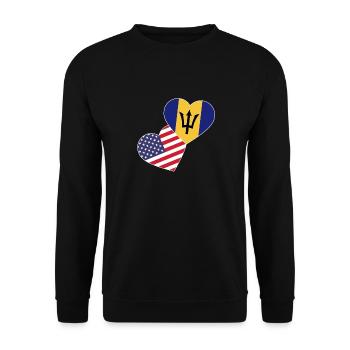 Barbados flag Barbadian bayan - Unisex Sweatshirt - black - Front - Alina (178cm) & Michal (187cm)