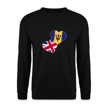 Drapeau de la Barbade Bayan barbadien - Sweat-shirt Unisexe - noir - Devant - Alina (178cm) & Michal (187cm)
