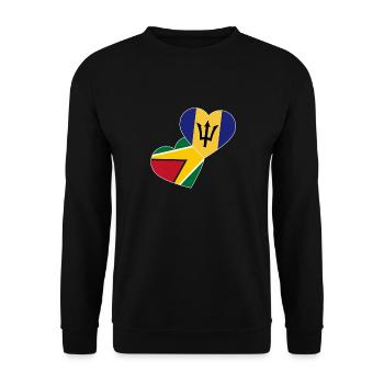 Barbados flag Barbadian bayan - Unisex Sweatshirt - black - Front - Alina (178cm) & Michal (187cm)