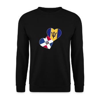 Barbados flag Barbadian bayan - Unisex Sweatshirt - black - Front - Alina (178cm) & Michal (187cm)