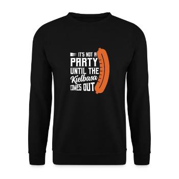 Ce n’est pas une fête jusqu’à ce que le Kielbasa sorte Pols - Sweat-shirt Unisexe - noir - Devant - Alina (178cm) & Michal (187cm)
