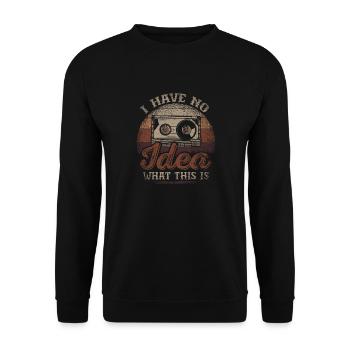 Je n’ai aucune idée de ce que c’est cassette - Sweat-shirt Unisexe - noir - Devant - Alina (178cm) & Michal (187cm)