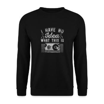 Je n’ai aucune idée de ce que c’est cassette - Sweat-shirt Unisexe - noir - Devant - Alina (178cm) & Michal (187cm)