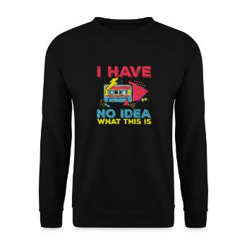 Je n’ai aucune idée de ce que c’est cassette - Sweat-shirt Unisexe - noir - Devant - Alina (178cm) & Michal (187cm)