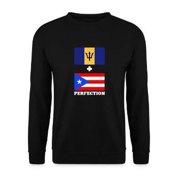 Drapeau de la Barbade Bayan barbadien - Sweat-shirt Unisexe - noir - Devant - Alina (178cm) & Michal (187cm)