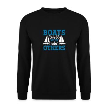 Boats good with other swingers boating captain - Unisex Sweatshirt - black - Front - Alina (178cm) & Michal (187cm)