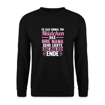 Mama Muttertag Mutter Tochter - Unisex Pullover - Schwarz - Vorne - Alina (178cm) & Michal (187cm)
