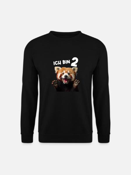 2 Jahre Kleiner Roter Panda Pandas 2. Geburtstag - Unisex Pullover - Schwarz