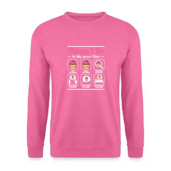 Ce que je fais pendant mon temps libre Chef pâtissier Cupcake F - Sweat-shirt Unisexe - rose - Devant