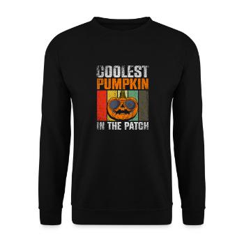 La citrouille la plus cool du patch Halloween - Sweat-shirt Unisexe - noir - Devant - Alina (178cm) & Michal (187cm)