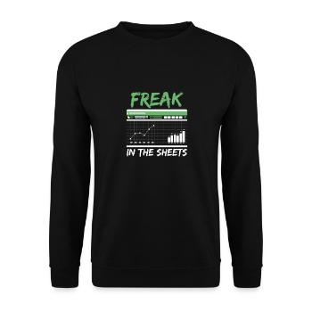 Freak in the Sheets Funny Accounting Accountant - Unisex Sweatshirt - black - Front - Alina (178cm) & Michal (187cm)
