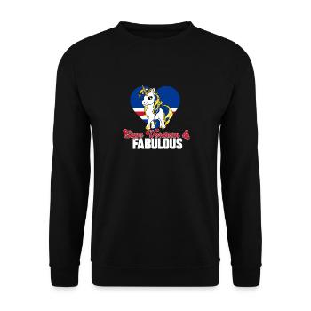 Cape Verde flag Cabo Verde flag - Unisex Sweatshirt - black - Front - Alina (178cm) & Michal (187cm)
