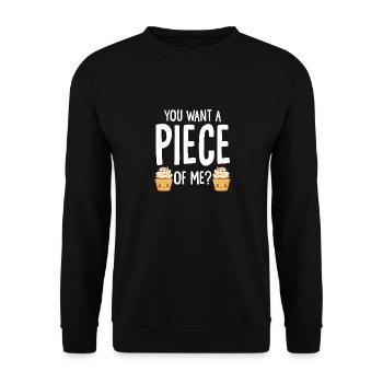 Chef pâtissier Baker Cupcake Lover Funny You Want A P - Sweat-shirt Unisexe - noir - Devant - Alina (178cm) & Michal (187cm)