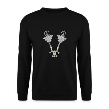 BIJOU AMAZIGH MAROC BERBERE - Sweat-shirt Unisexe - noir - Devant - Alina (178cm) & Michal (187cm)