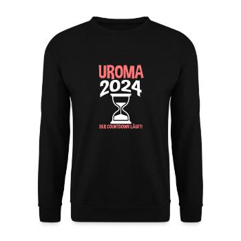 Urgroßmutter 2024 Uroma - Unisex Pullover - Schwarz - Vorne - Alina (178cm) & Michal (187cm)