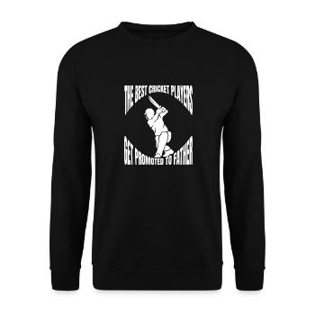 Kricket Cricket Kricketmannschaft Kricketteam - Unisex Pullover - Schwarz - Vorne - Alina (178cm) & Michal (187cm)