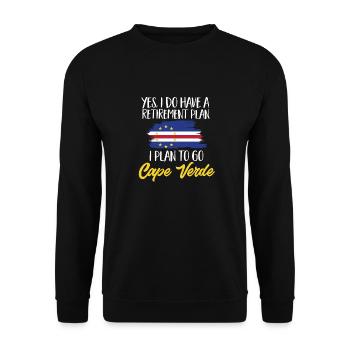 Cape Verde flag Cabo Verde flag - Unisex Sweatshirt - black - Front - Alina (178cm) & Michal (187cm)