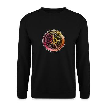 Vintage Kompass Boot Kapitän Segler Bootfahren - Unisex Pullover - Schwarz - Vorne - Alina (178cm) & Michal (187cm)