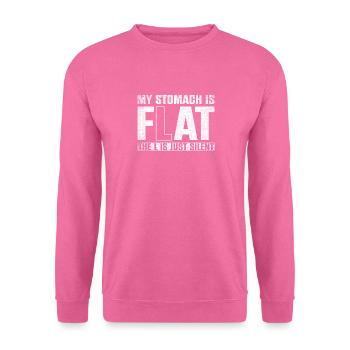 Mon ventre est plat Le L est juste silencieux - Sweat-shirt Unisexe - rose - Devant