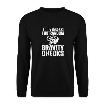 Je ne plante pas, je fais des contrôles de gravité VTT - Sweat-shirt Unisexe - noir - Devant - Alina (178cm) & Michal (187cm)