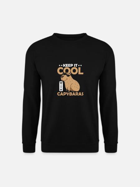 Keep It Cool With Capybaras Capibara Owner Rodent - Unisex Pullover - Schwarz