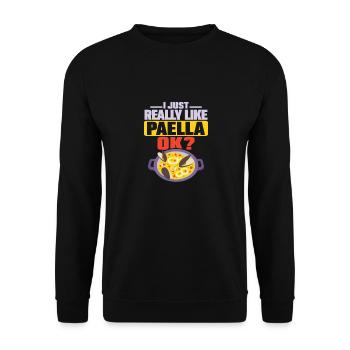 I Just Really Like Paella, ok? Food España Rice Di - Unisex Sweatshirt - black - Front - Alina (178cm) & Michal (187cm)
