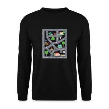Jouer Tapis Imprimer Super Dfunny Dad Gift - Sweat-shirt Unisexe - noir - Devant - Alina (178cm) & Michal (187cm)