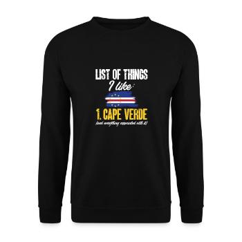 Cape Verde flag Cabo Verde flag - Unisex Sweatshirt - black - Front - Alina (178cm) & Michal (187cm)