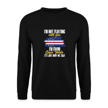 Cape Verde flag Cabo Verde flag - Unisex Sweatshirt - black - Front - Alina (178cm) & Michal (187cm)