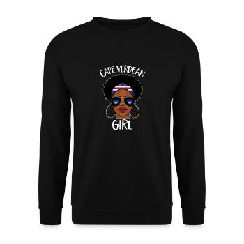 Cape Verde flag Cabo Verde flag - Unisex Sweatshirt - black - Front - Alina (178cm) & Michal (187cm)