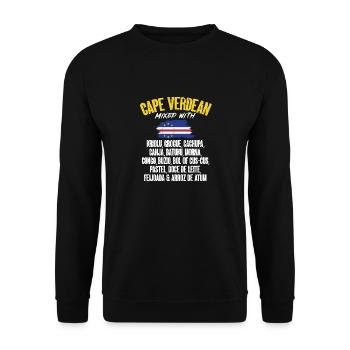 Kap Verde Flagge Cabo Verde Flagge - Unisex Pullover - Schwarz - Vorne - Alina (178cm) & Michal (187cm)