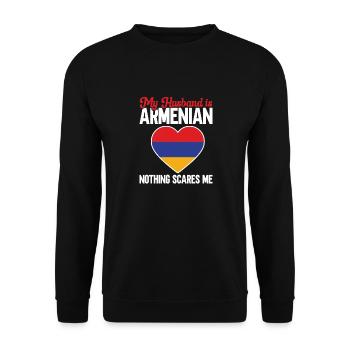 Drapeau arménien Arménie - Sweat-shirt Unisexe - noir - Devant - Alina (178cm) & Michal (187cm)