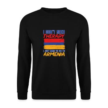 Armenian flag Armenia - Unisex Sweatshirt - black - Front - Alina (178cm) & Michal (187cm)