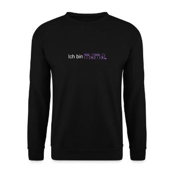 ich bin MAMA - Unisex Pullover - Schwarz - Vorne - Alina (178cm) & Michal (187cm)