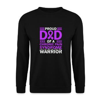 Proud father of a warrior with chronic - Unisex Sweatshirt - black - Front - Alina (178cm) & Michal (187cm)