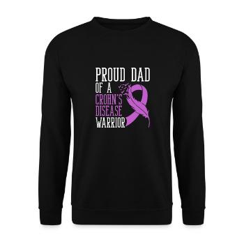 Stolzer Vater Eines Morbus-crohn-kriegers - Unisex Pullover - Schwarz - Vorne - Alina (178cm) & Michal (187cm)