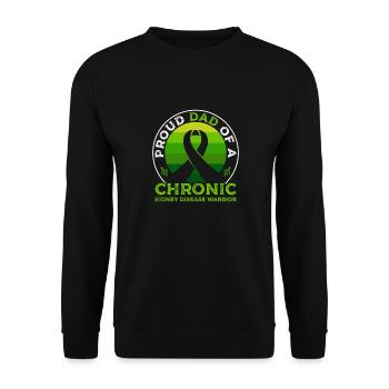 Stolzer Vater Eines Kriegers Mit Chronischer - Unisex Pullover - Schwarz - Vorne - Alina (178cm) & Michal (187cm)