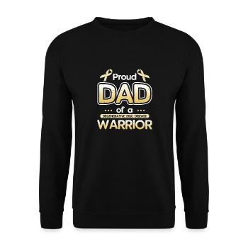 Proud father of a warrior with degenerative - Unisex Sweatshirt - black - Front - Alina (178cm) & Michal (187cm)
