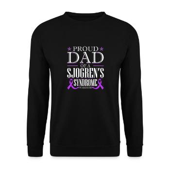Proud father of a Sjogren's syndrome warrior - - Unisex Sweatshirt - black - Front - Alina (178cm) & Michal (187cm)
